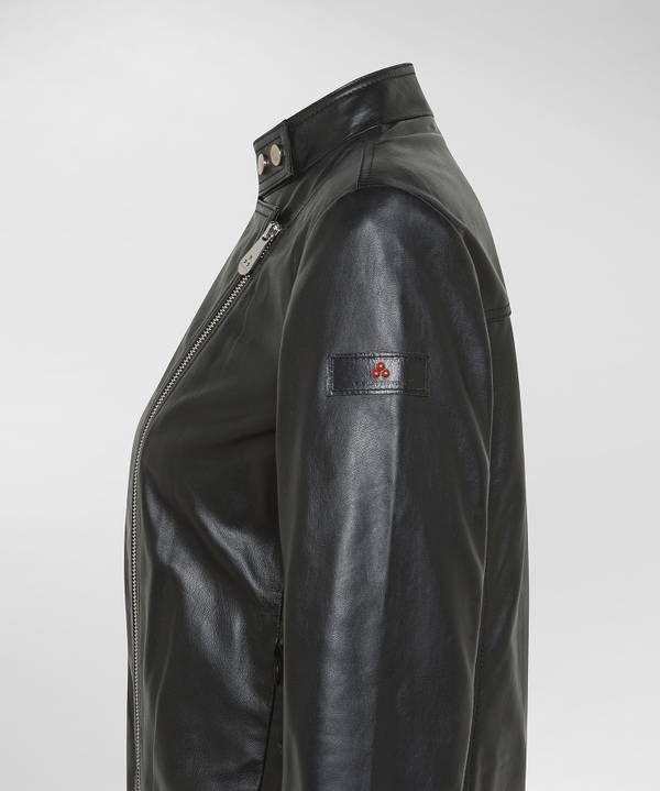 Peuterey Giacca biker in pelle con zip laterale Promozione Limitata