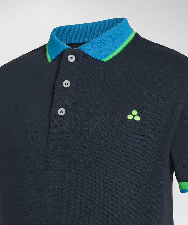 Peuterey Polo in piquet dettagli fluo Vendita Calda