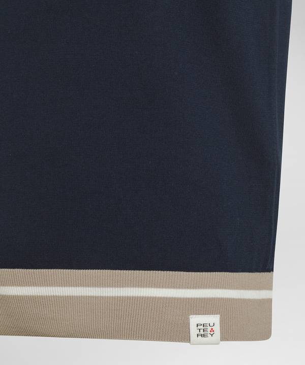 Peuterey Polo in tricot di cotone con dettagli rigati Negozio