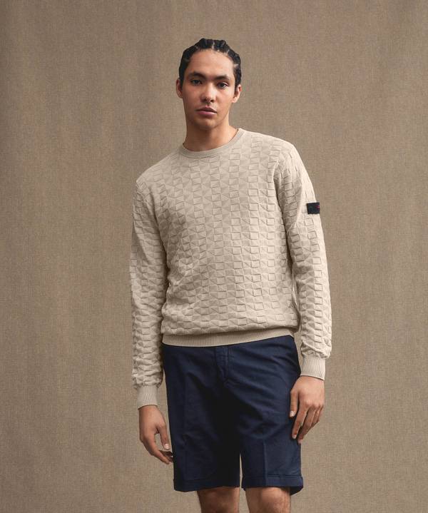Peuterey Maglia in cotone con effetto 3D In Saldo