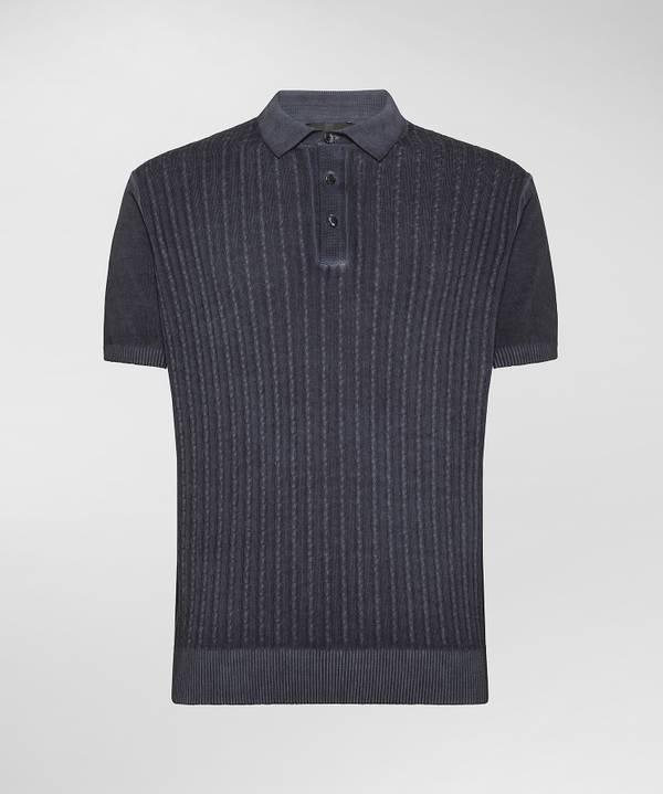 Peuterey Polo a treccia in tricot di cotone 2025