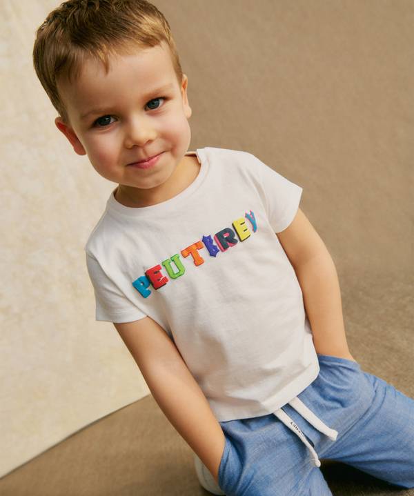 Peuterey T-shirt con scritta multicolor Sconto