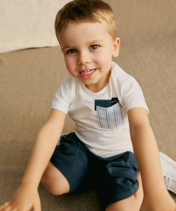 Peuterey T-shirt con taschino rigato Economico