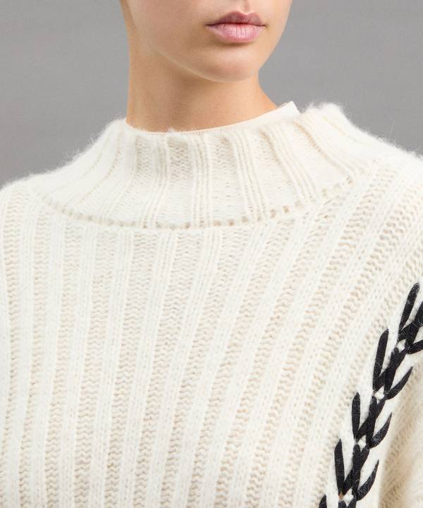 Peuterey Maxi Maglia In Alpaca Lavorata A Mano Saldi Di Fabbrica