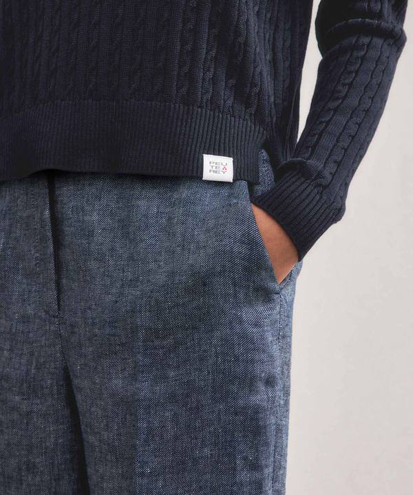 Peuterey Maglia a treccia in tricot di cotone Saldi