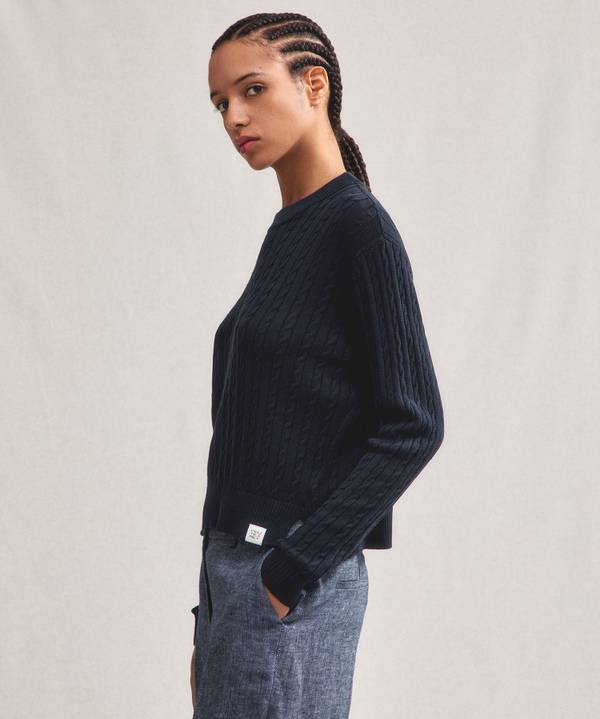 Peuterey Maglia a treccia in tricot di cotone Saldi