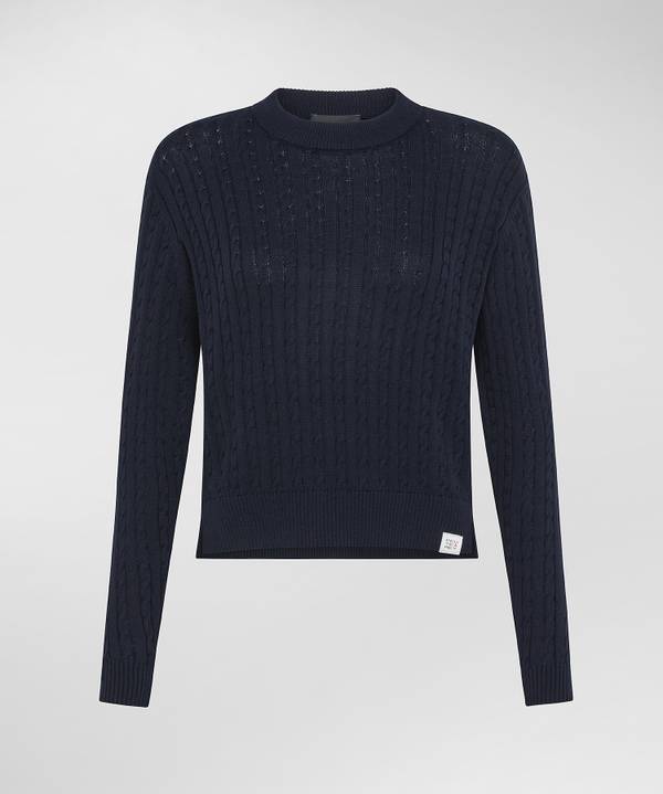 Peuterey Maglia a treccia in tricot di cotone Saldi