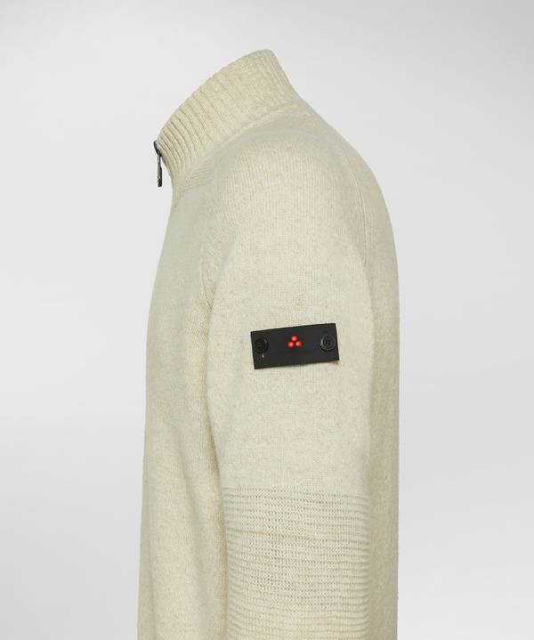 Peuterey Maglione Full Zip In Lana Con Effetto Moulinè Vendita