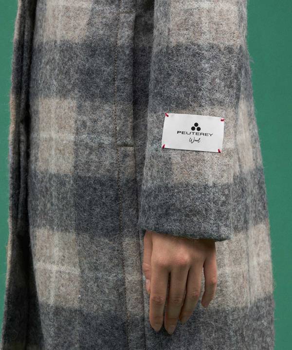 Peuterey Cappotto Checked, Lungo E Avvitato Con Pelliccia Offerte