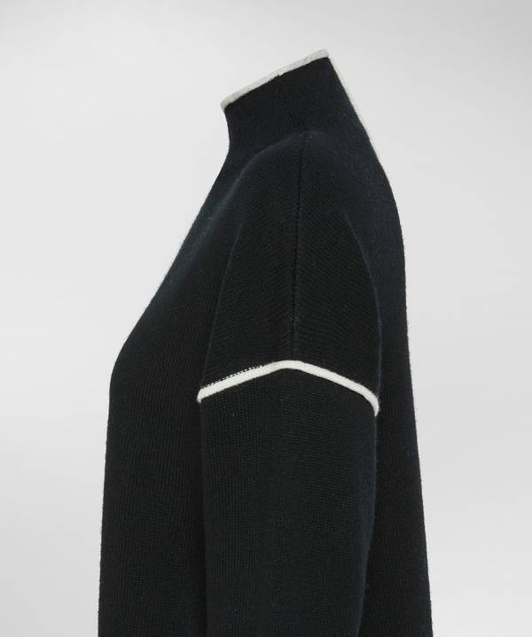 Peuterey Maglione Misto Cachemire Con Dettagli Bianchi Saldi Di Fabbrica