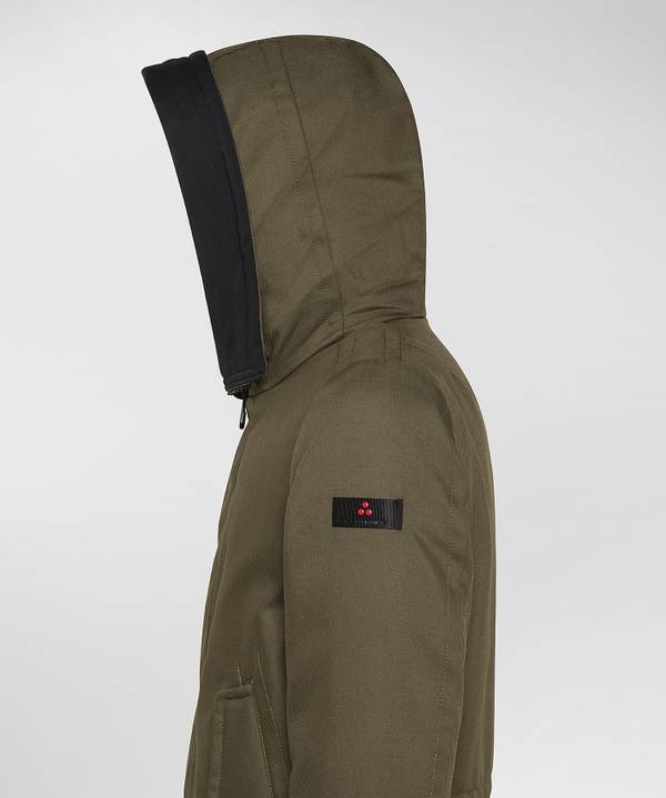 Peuterey Parka Resistente In Tessuto Made In Italy Con Pelliccia Negozio