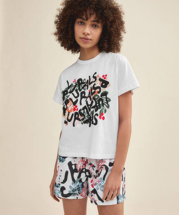 Peuterey T-shirt con stampa frontale Pezzi Unici