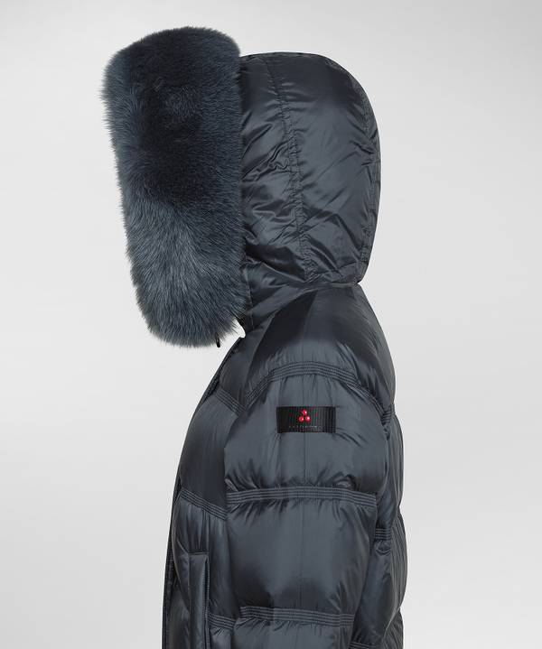 Peuterey Puffer Jacket Con Cappuccio Bordato In Pelliccia Nuova