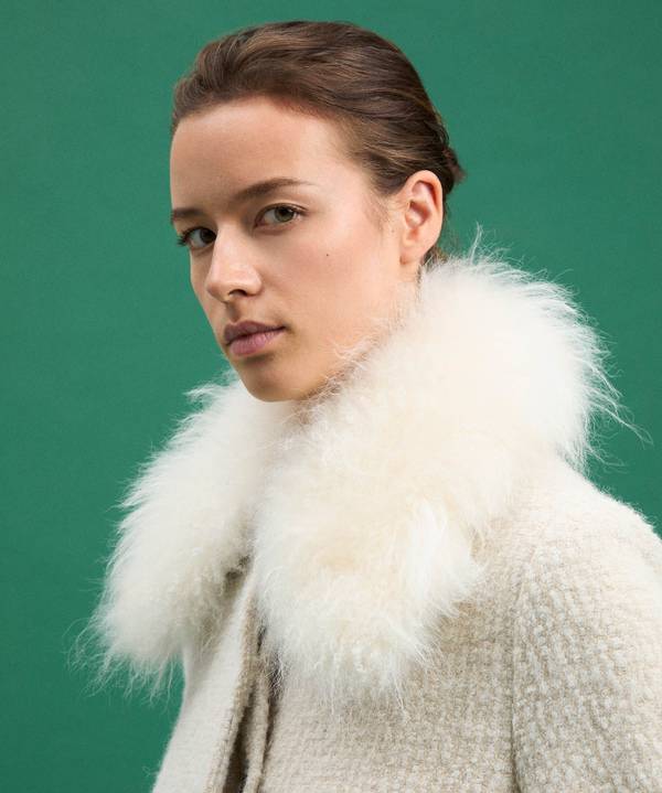 Peuterey Cappotto Lungo Con Collo In Capra Cashmere Prezzo Ridotto