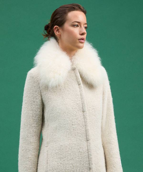 Peuterey Cappotto Lungo Con Collo In Capra Cashmere Prezzo Ridotto