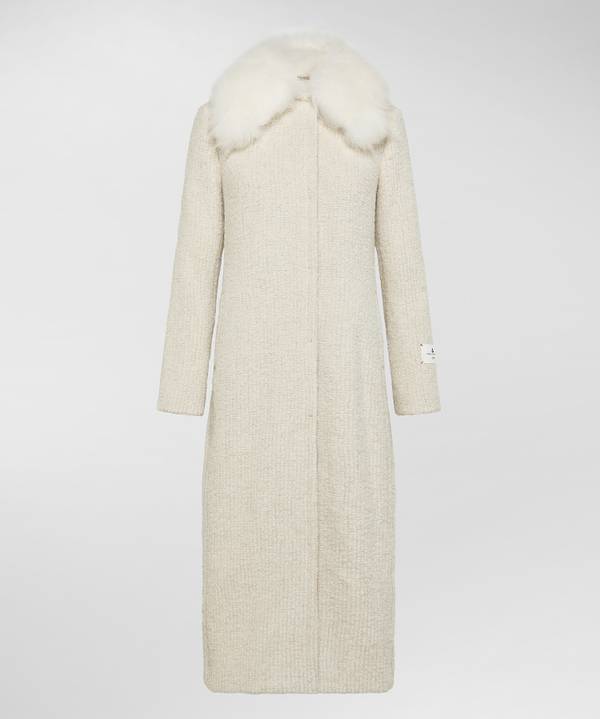 Peuterey Cappotto Lungo Con Collo In Capra Cashmere Prezzo Ridotto