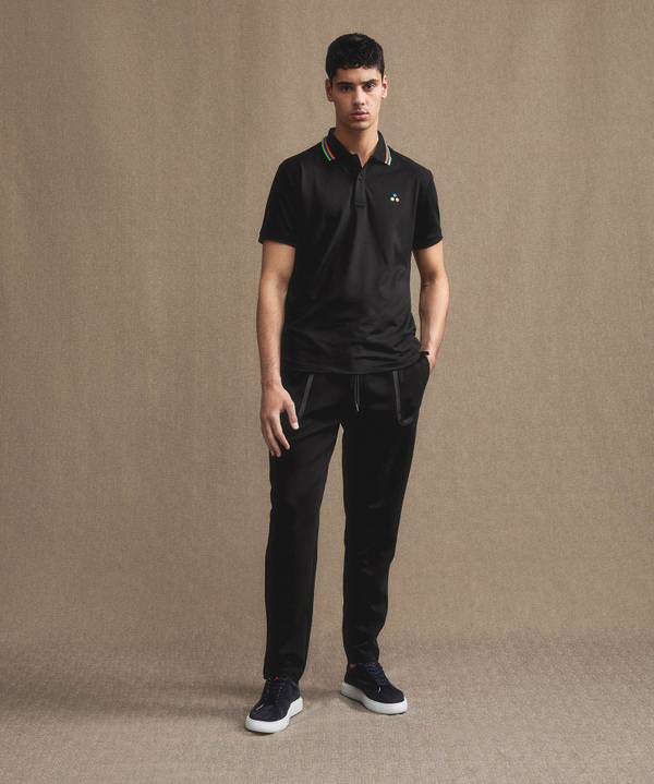 Peuterey Polo in piquet stretch di cotone e seta