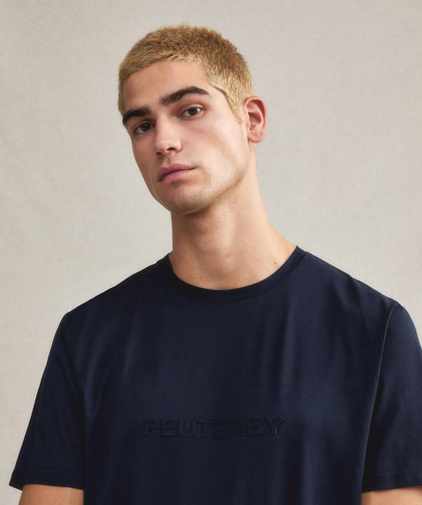 Peuterey T-shirt con scritta in rilievo Saldi Di Fabbrica