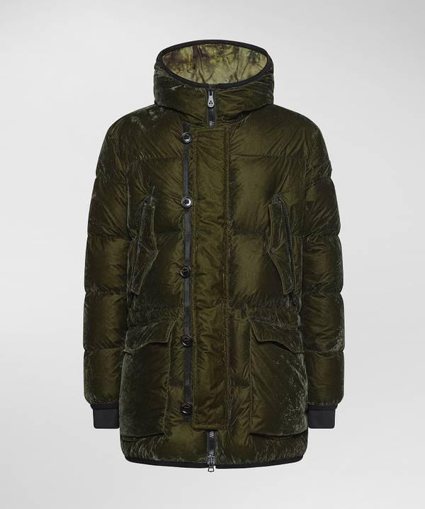 Peuterey Parka Lungo In Tessuto Made In Italy Nuova