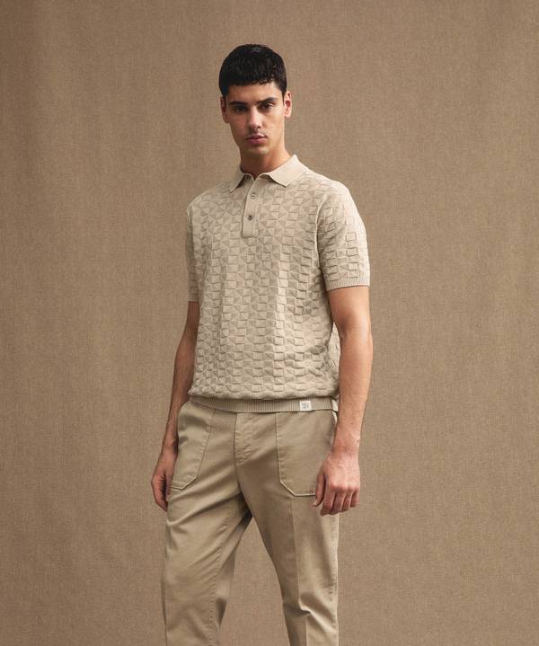 Peuterey Polo in cotone con effetto 3D Grande vendita