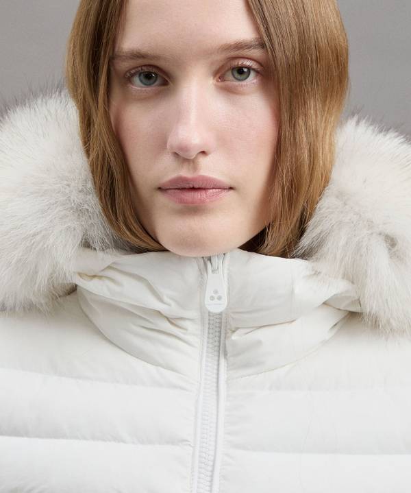 Peuterey Piumino Slim Con Pelliccia Offerta esclusiva