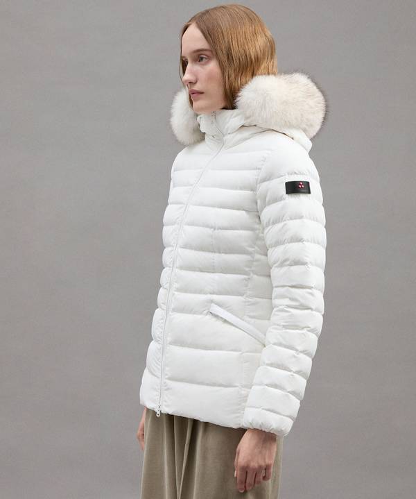 Peuterey Piumino Slim Con Pelliccia Offerta esclusiva