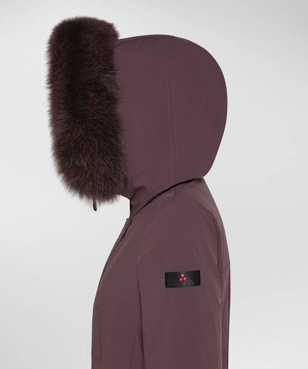 Peuterey Giacca Slim Con Pelliccia In Tono Colore Offerta Giorno del Papà