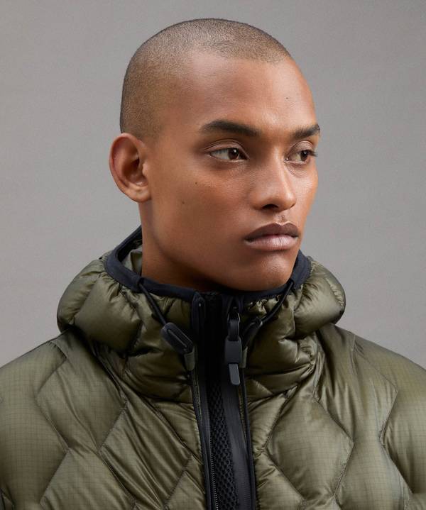 Peuterey Bomber Bimateriale Con Trapunta Geometrica Italia