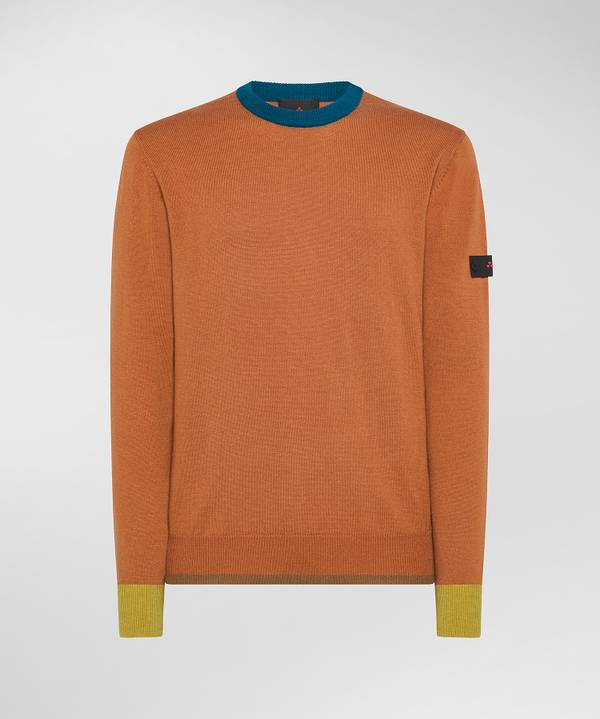 Peuterey Pullover In Tricot Misto Lana Con Dettagli A Contrasto Qualità