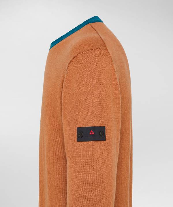 Peuterey Pullover In Tricot Misto Lana Con Dettagli A Contrasto Qualità