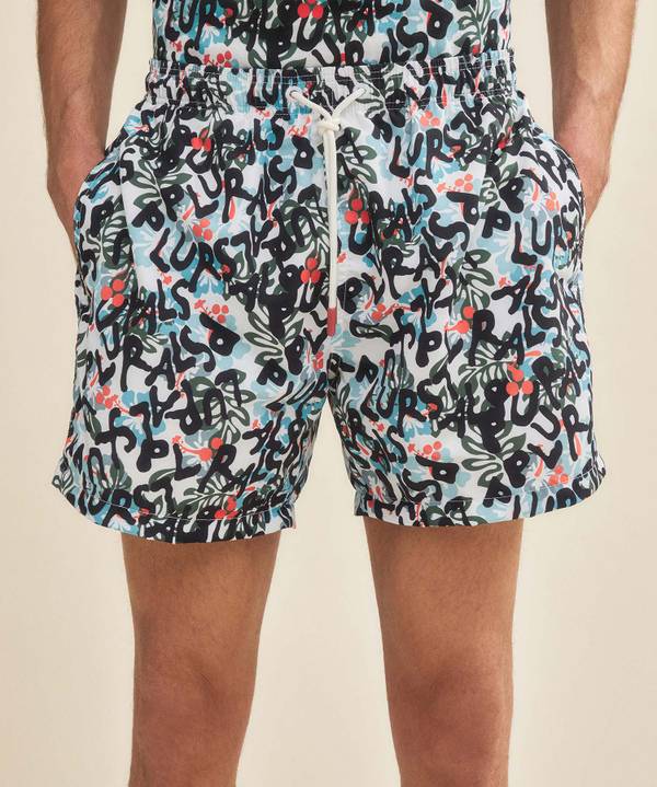 Peuterey Costume boxer a motivi floreali Sconto