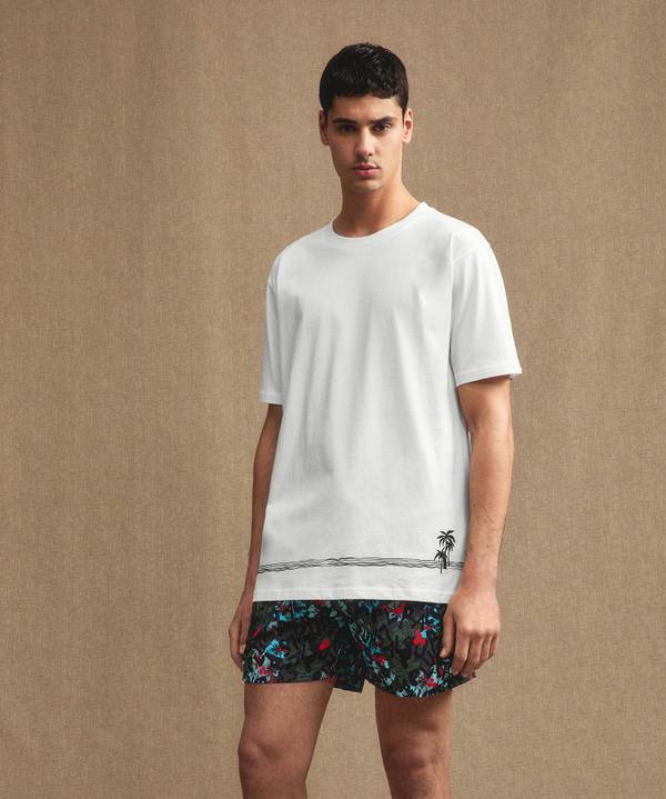 Peuterey T-Shirt over con decorazione palme Economico