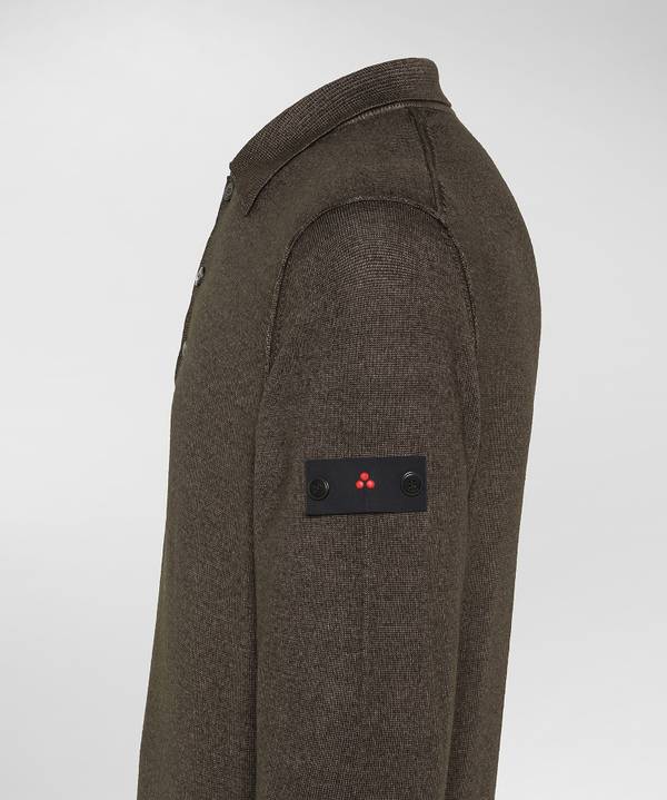 Peuterey Polo In Pura Lana Con Colletto Negozio