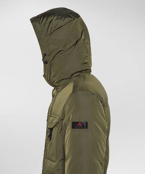 Peuterey Field Jacket In Taffeta’ Con Cappuccio In Pelliccia In Saldo