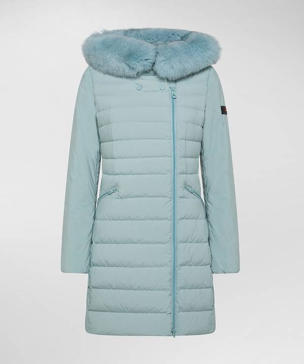 Peuterey Piumino Slim Con Pelliccia Flash Sale