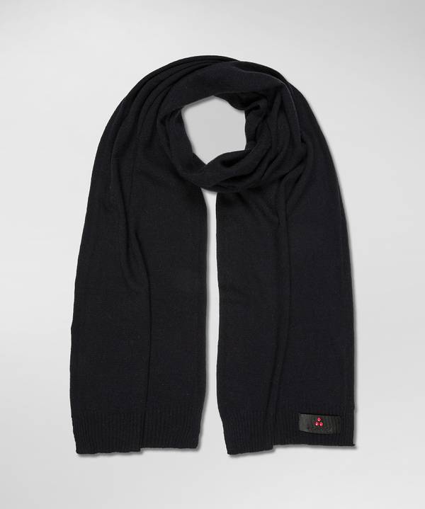 Peuterey Sciarpa In Tricot Misto Lana Con Fascetta Portalogo Vendita