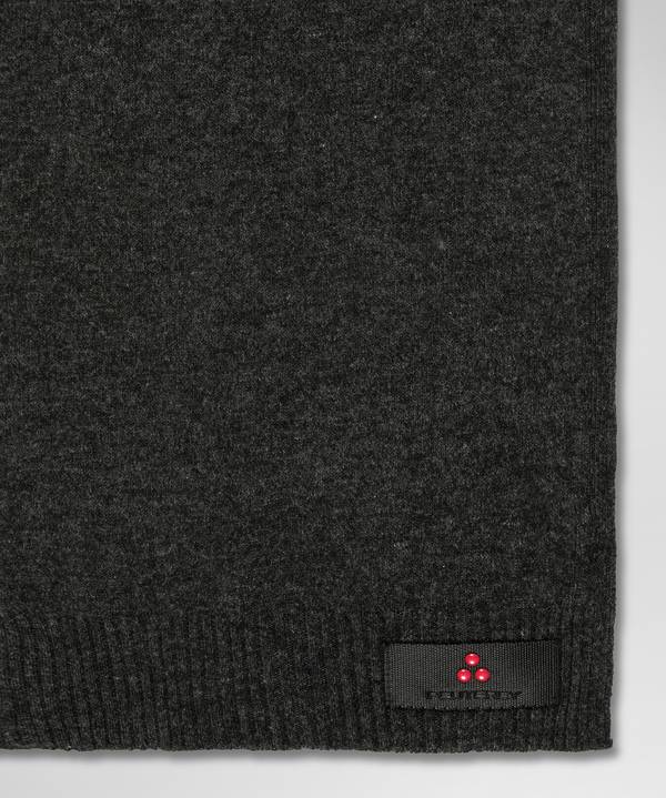 Peuterey Sciarpa In Tricot Misto Lana Con Fascetta Portalogo Promozione