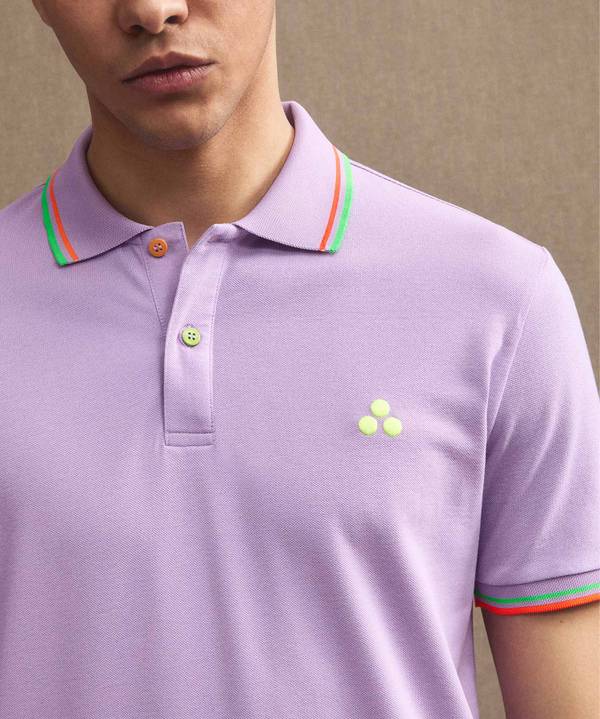 Peuterey Polo in piquet con dettagli fluo Saldi