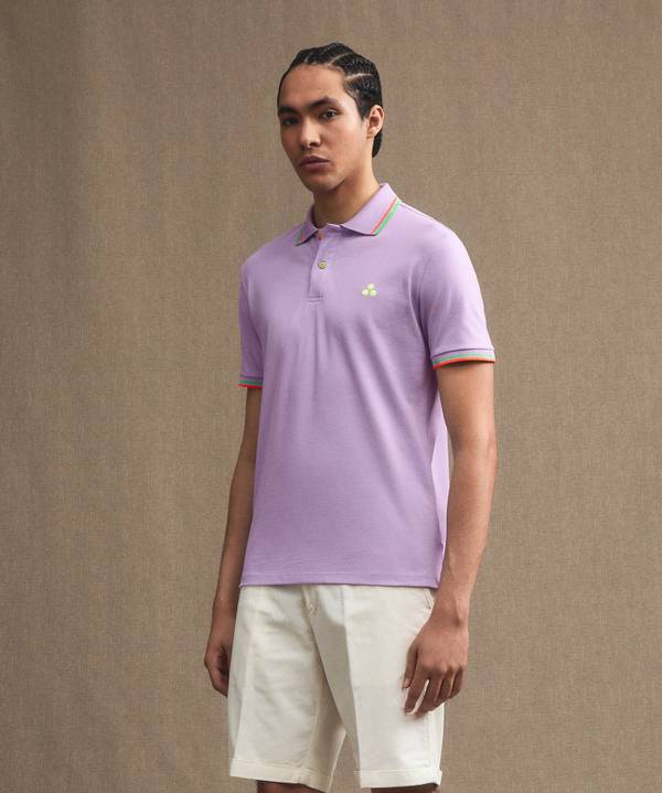Peuterey Polo in piquet con dettagli fluo Saldi