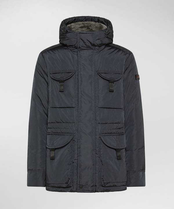 Peuterey Field Jacket In Taffeta’ Con Cappuccio In Pelliccia Fornitura limitata