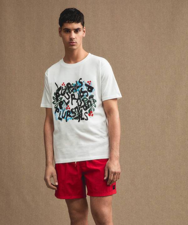 Peuterey T-shirt con lettering Smaltimento dello stoccaggio