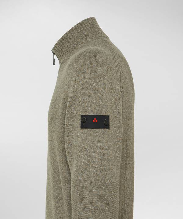 Peuterey Maglione Full Zip In Lana Con Effetto Moulinè Rilascio limitato