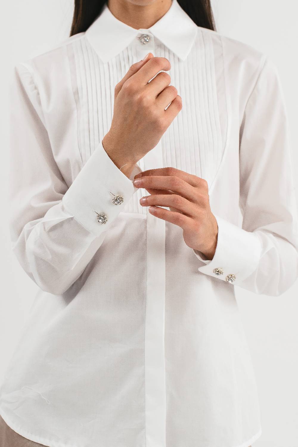 Pink Memories Camicia con plastron a pieghe Negozio