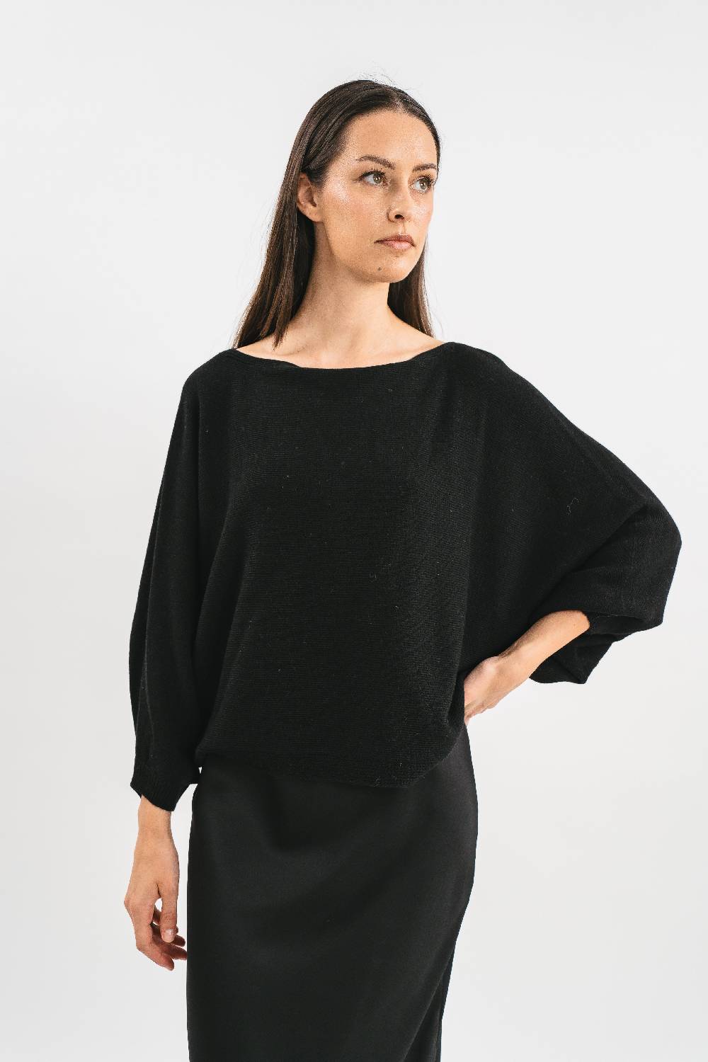 Pink Memories Maglia poncho scollo a barca In Saldo