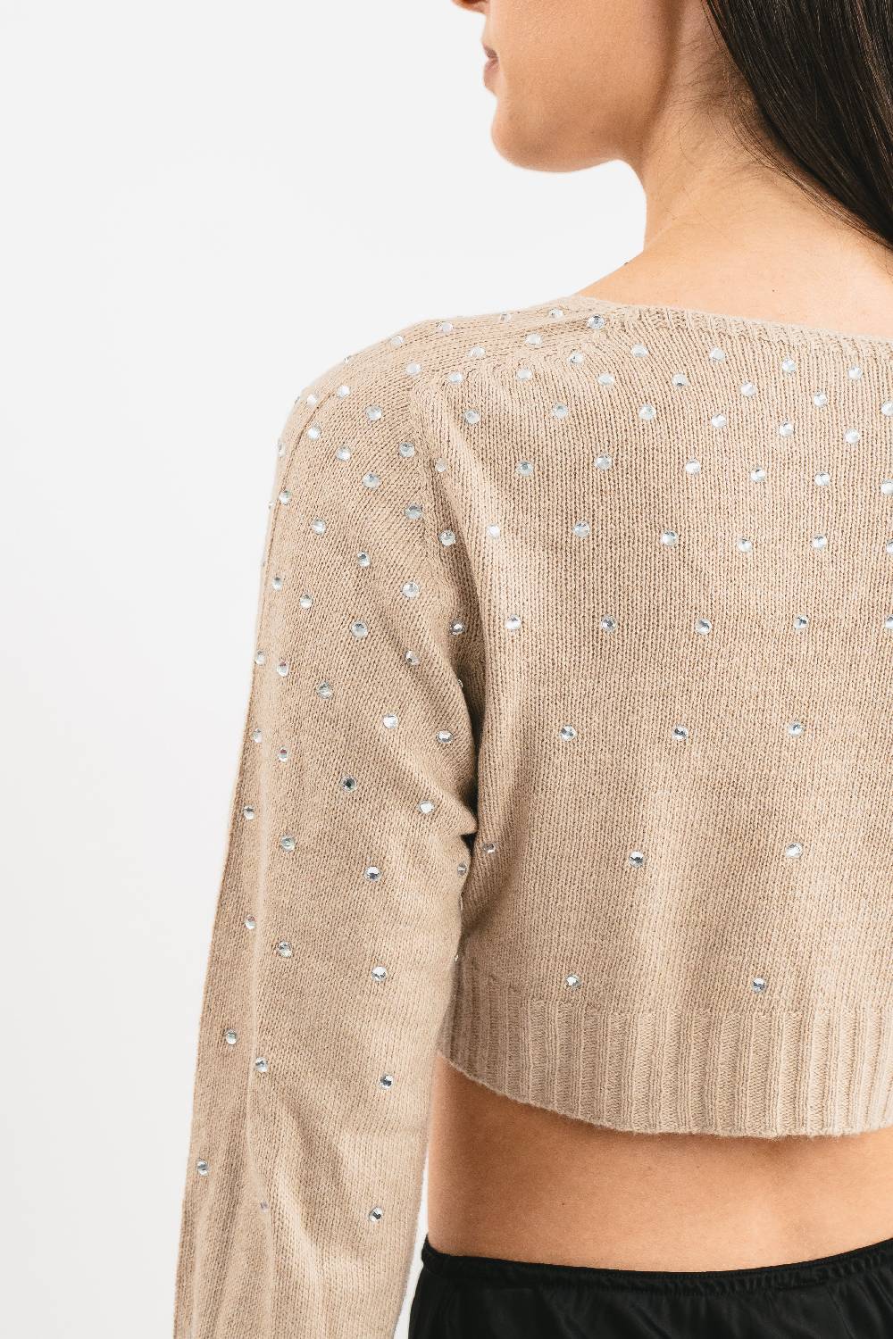 Pink Memories Coprispalle crop con strass Vendita Economica