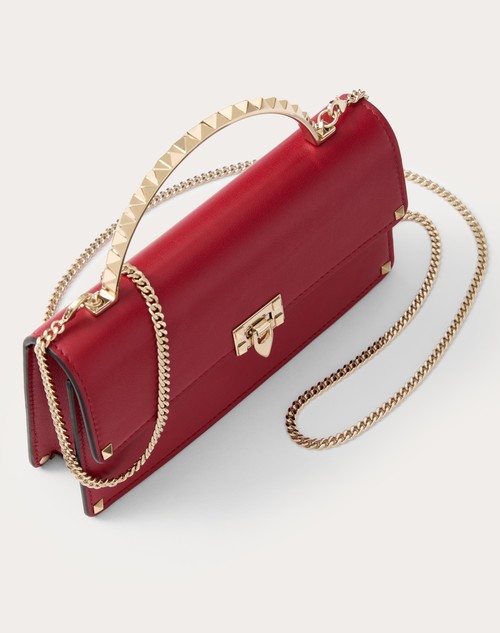 Red Valentino MINI BORSA A MANO ROCKSTUD IN VITELLO Offerta