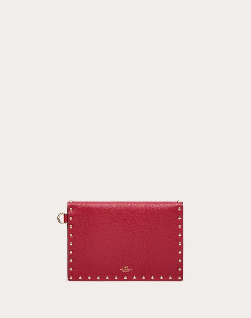Red Valentino POUCH ROCKSTUD IN VITELLO GRANATO Outlet