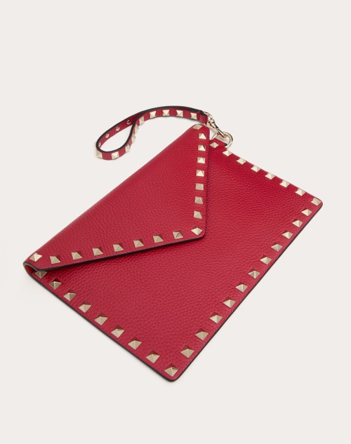 Red Valentino POUCH ROCKSTUD IN VITELLO GRANATO Outlet