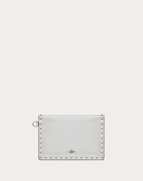 Red Valentino POCHETTE ROCKSTUD IN VITELLO GRANATO METALLIZZATO In Vendita