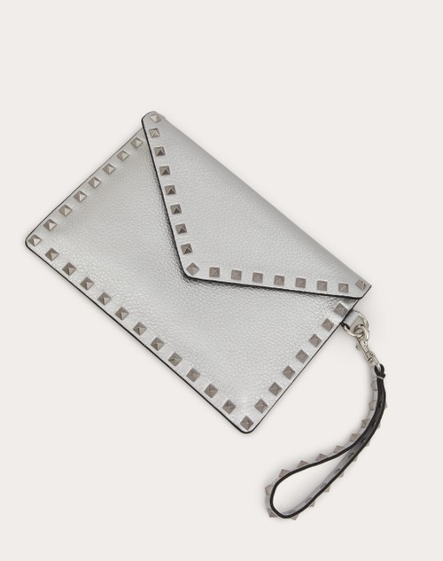 Red Valentino POCHETTE ROCKSTUD IN VITELLO GRANATO METALLIZZATO In Vendita
